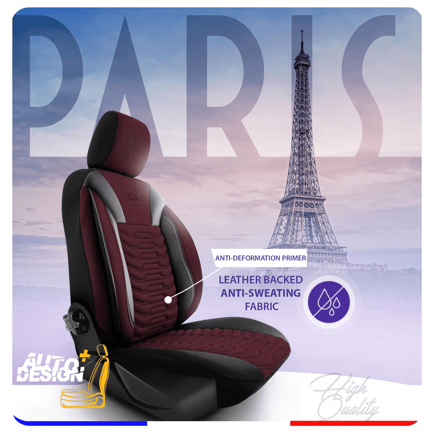 Car Seat Cover Set - Paris Series