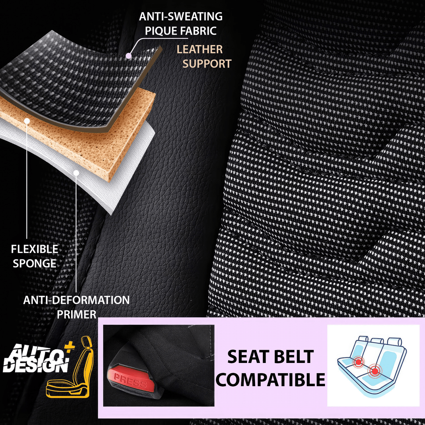 Car Seat Cover Set - Paris Series