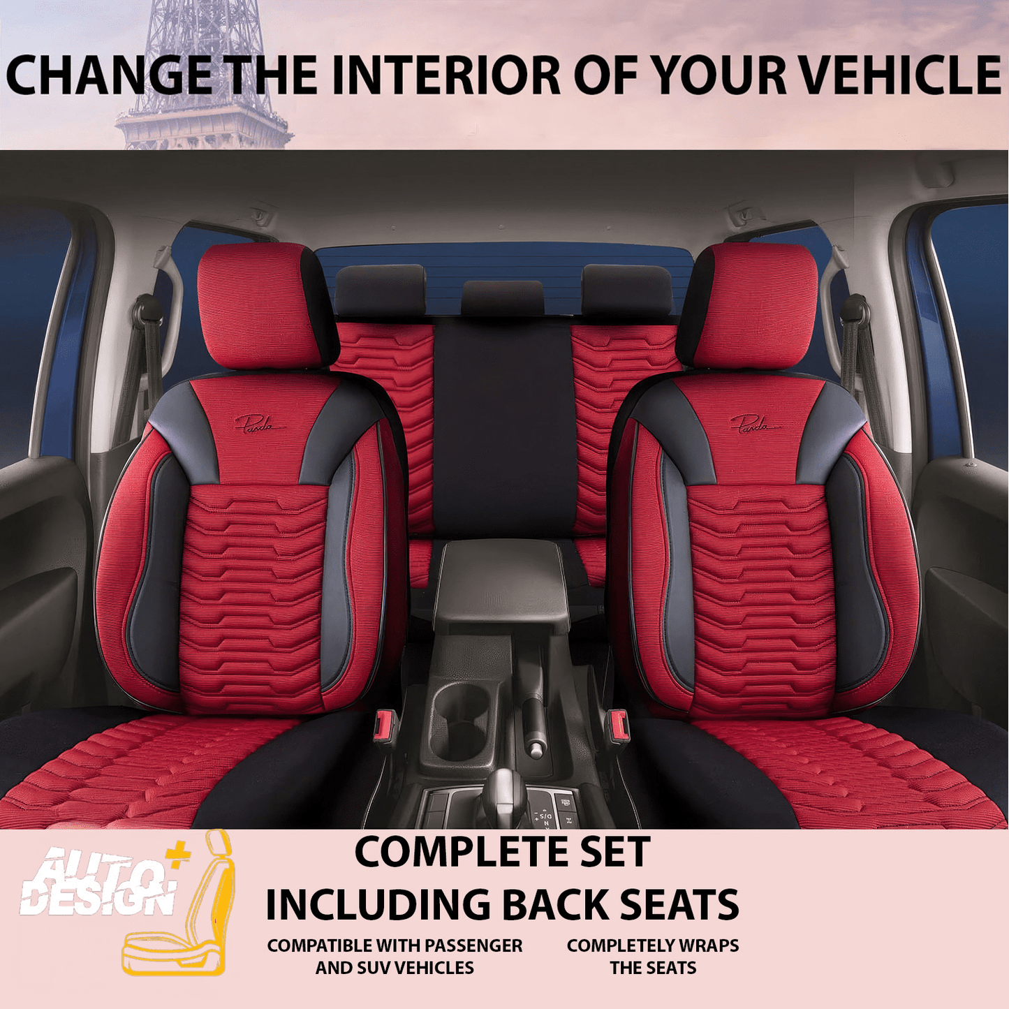 Car Seat Cover Set - Paris Series