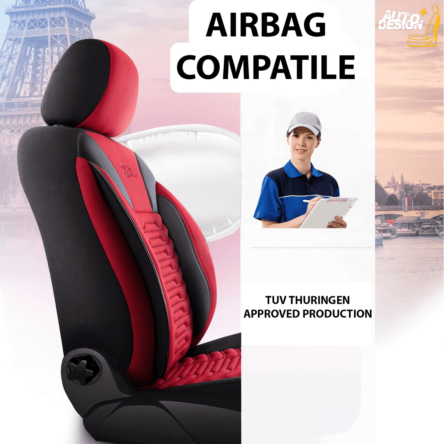 Car Seat Cover Set - Paris Series