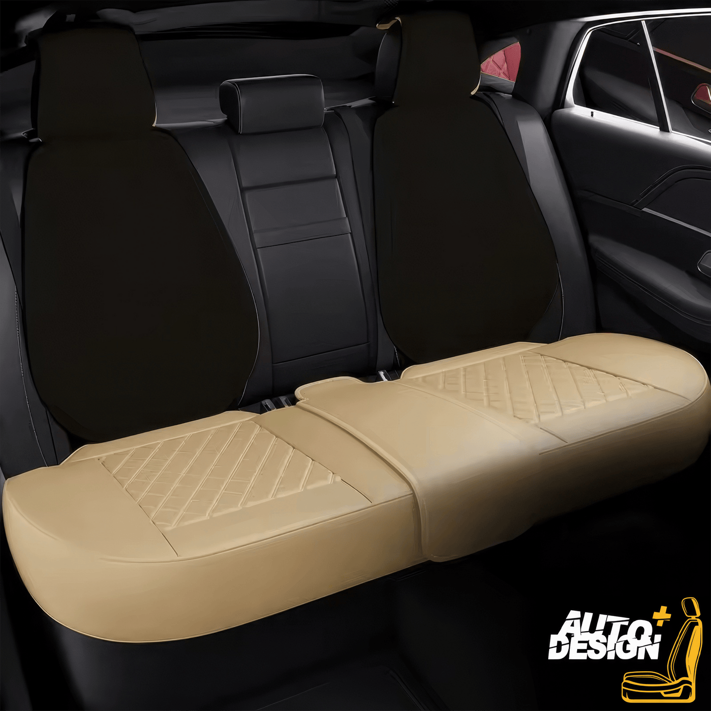 Car Seat Protector Set - Striped Nappa Leather
