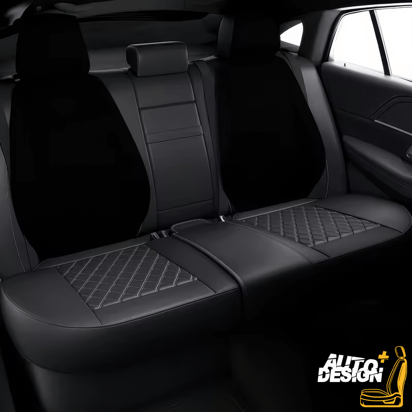 Car Seat Protector Set - Striped Nappa Leather