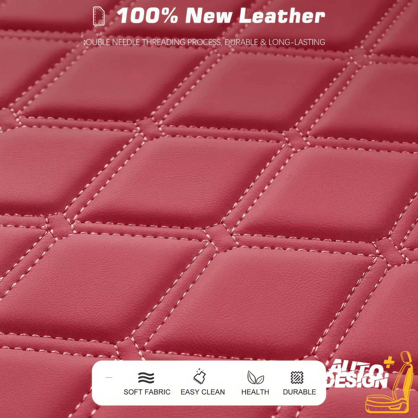 Car Seat Protector Set - Striped Nappa Leather