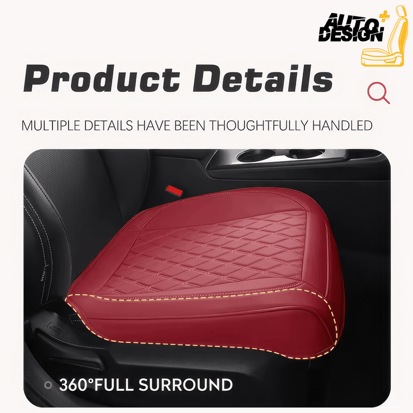 Car Seat Protector Set - Striped Nappa Leather
