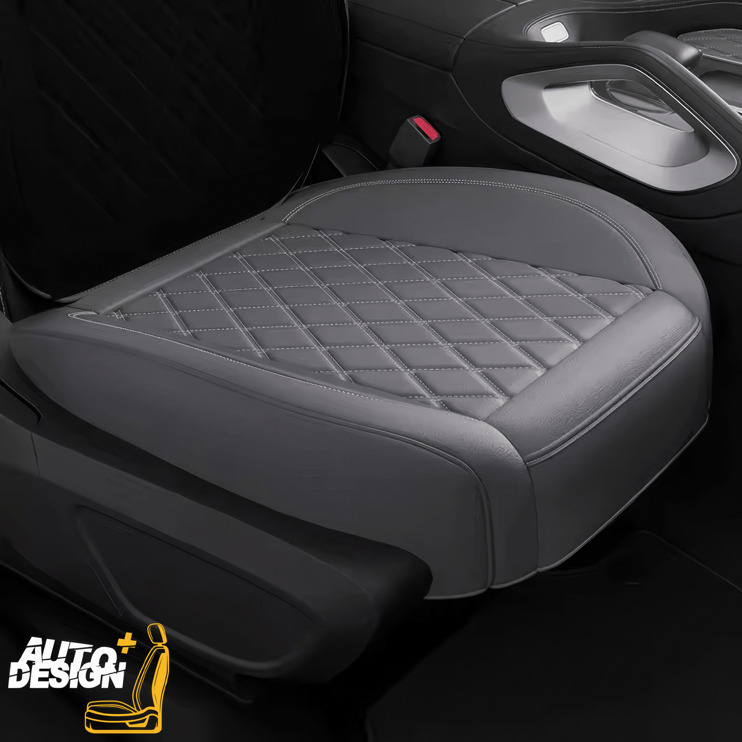 Car Seat Protector Set - Striped Nappa Leather