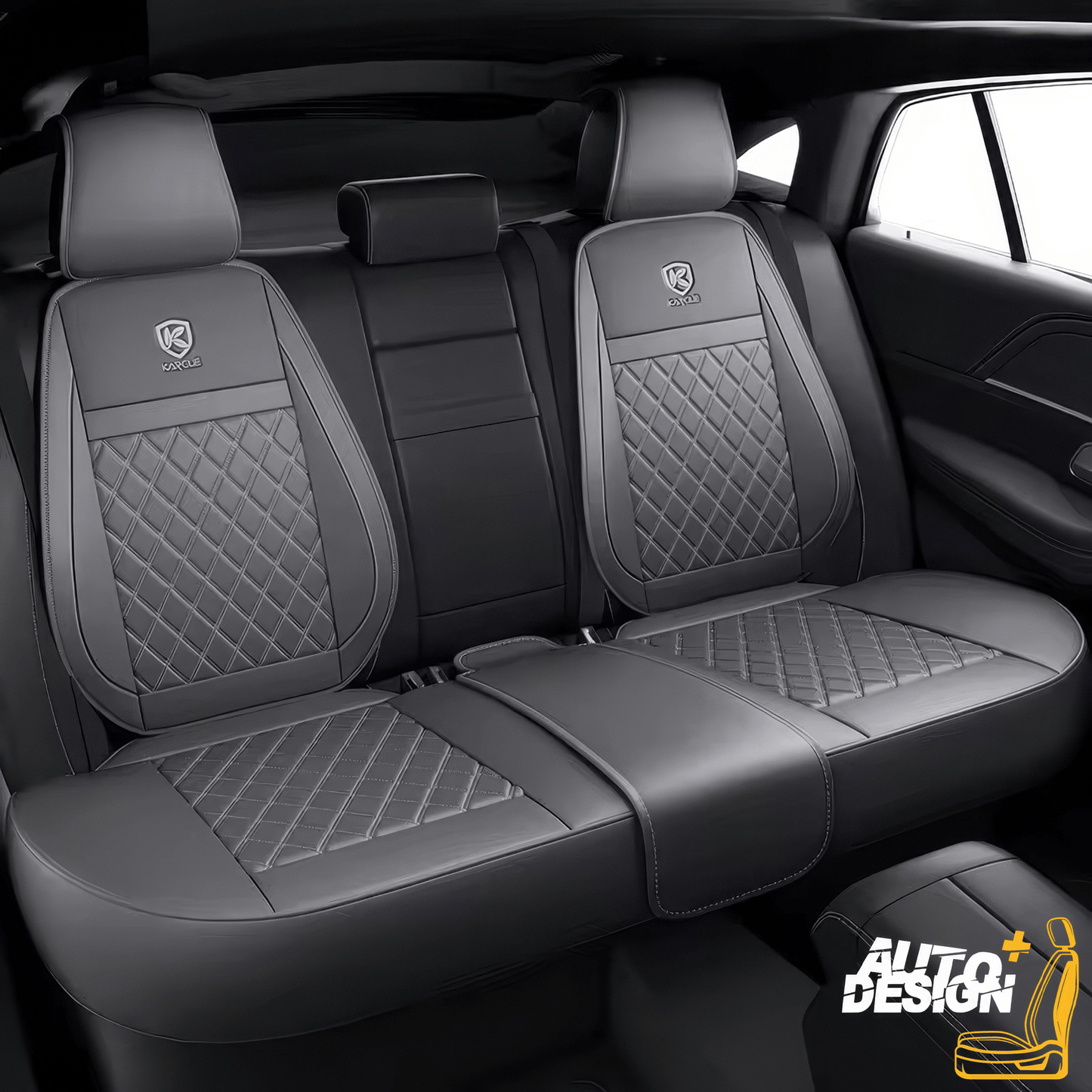 Car Seat Protector Set - Striped Nappa Leather