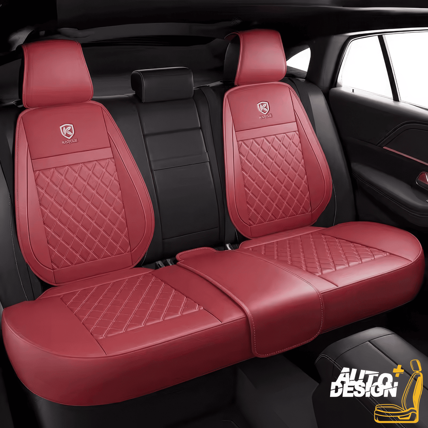 Car Seat Protector Set - Striped Nappa Leather