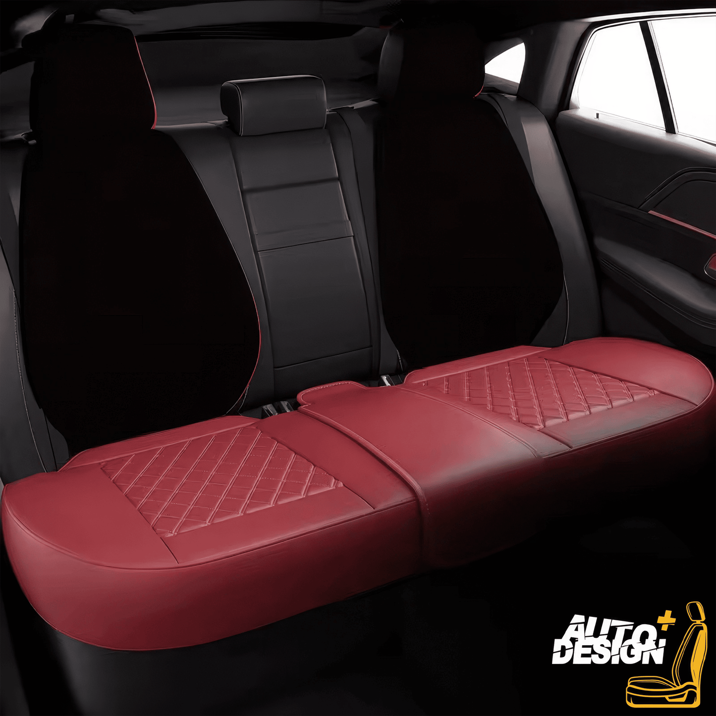 Car Seat Protector Set - Striped Nappa Leather
