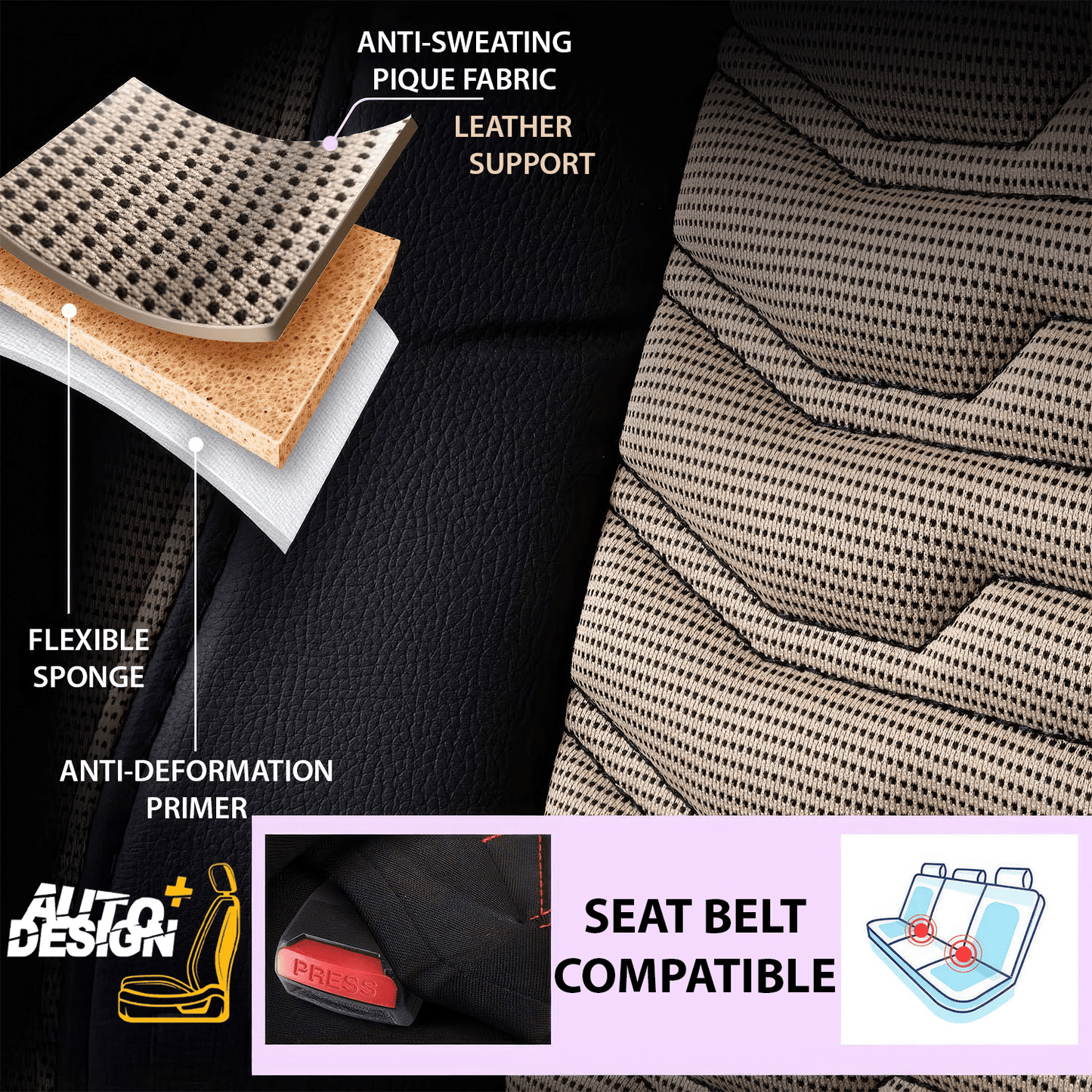 Car Seat Cover Set - Paris Series
