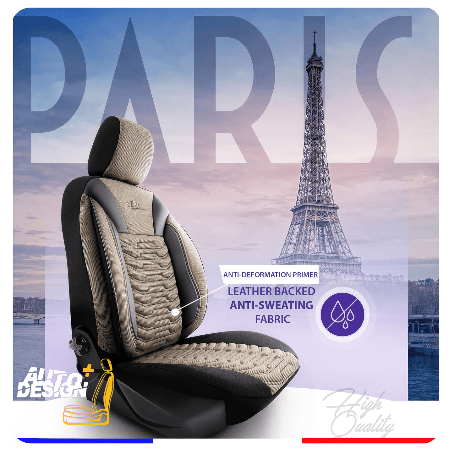 Car Seat Cover Set - Paris Series