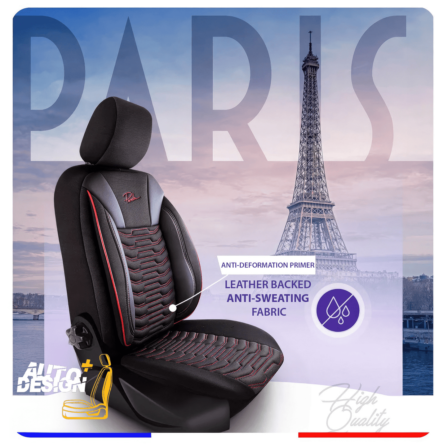 Car Seat Cover Set - Paris Series