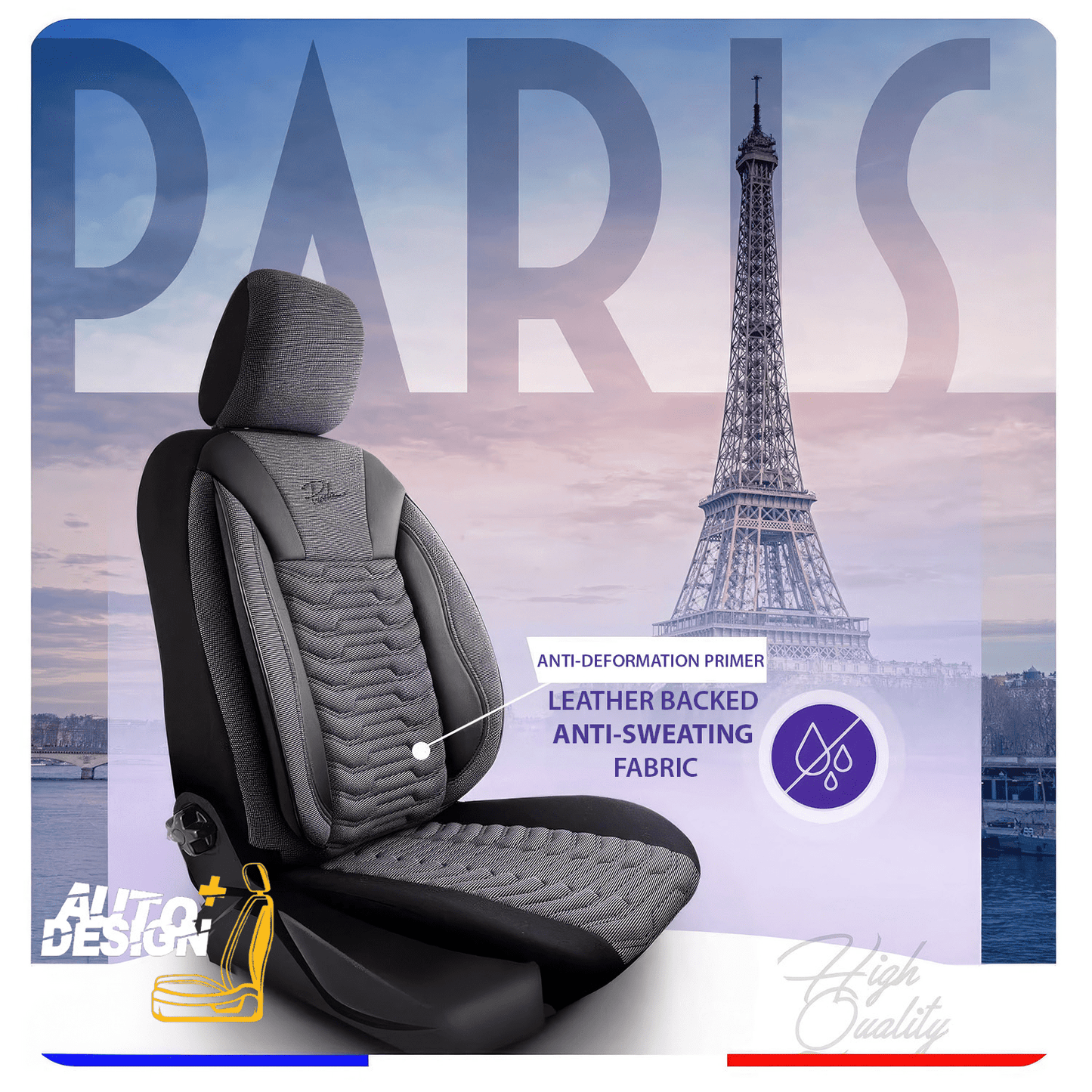 Car Seat Cover Set - Paris Series