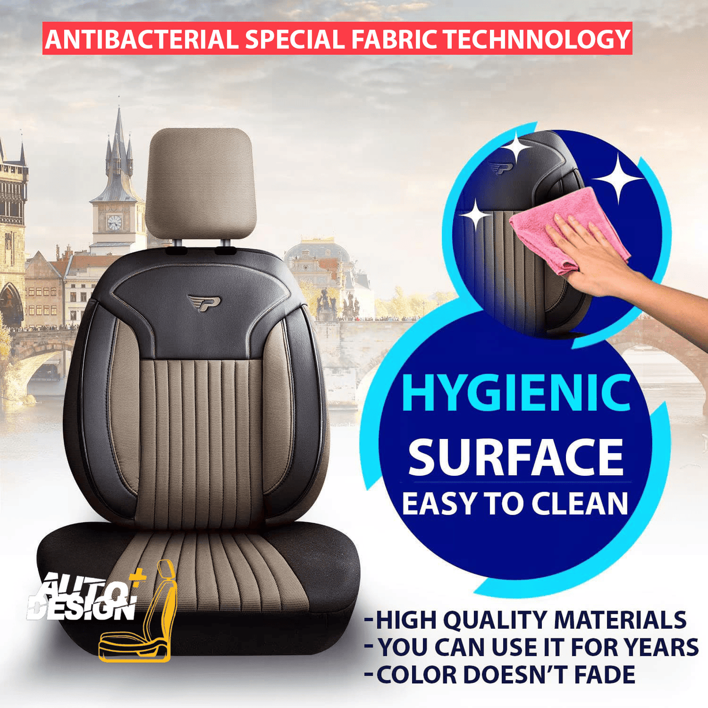 Car Seat Cover Set - Prague Series