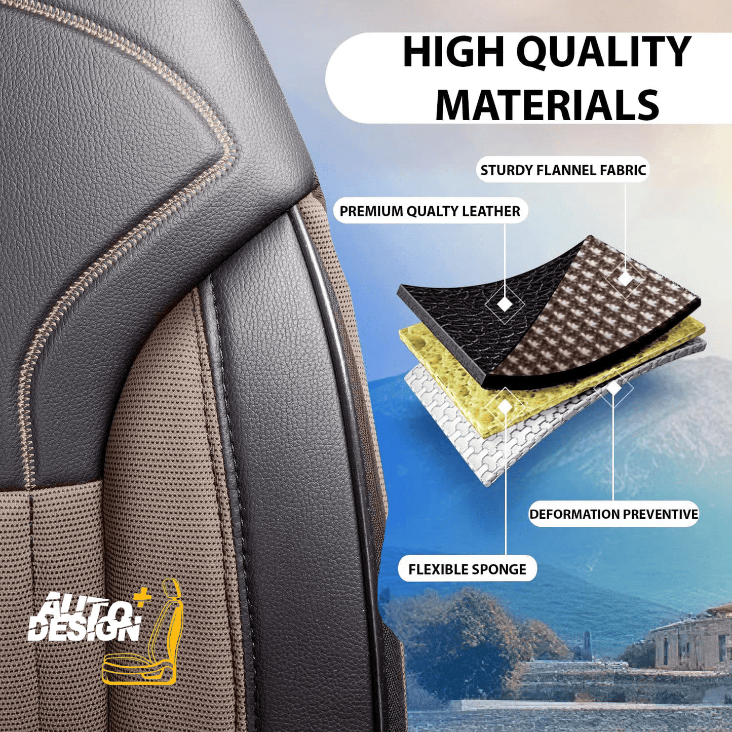 Car Seat Cover Set - Prague Series