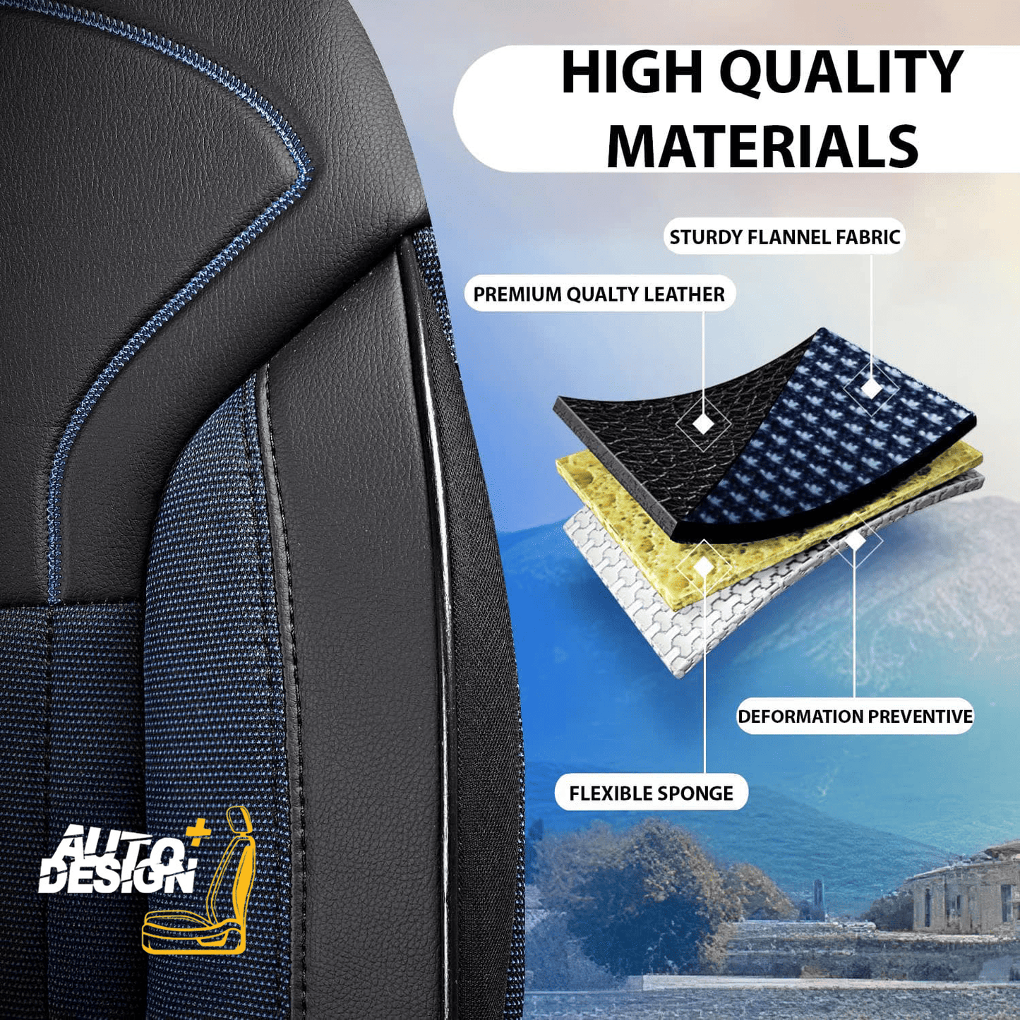 Car Seat Cover Set - Prague Series