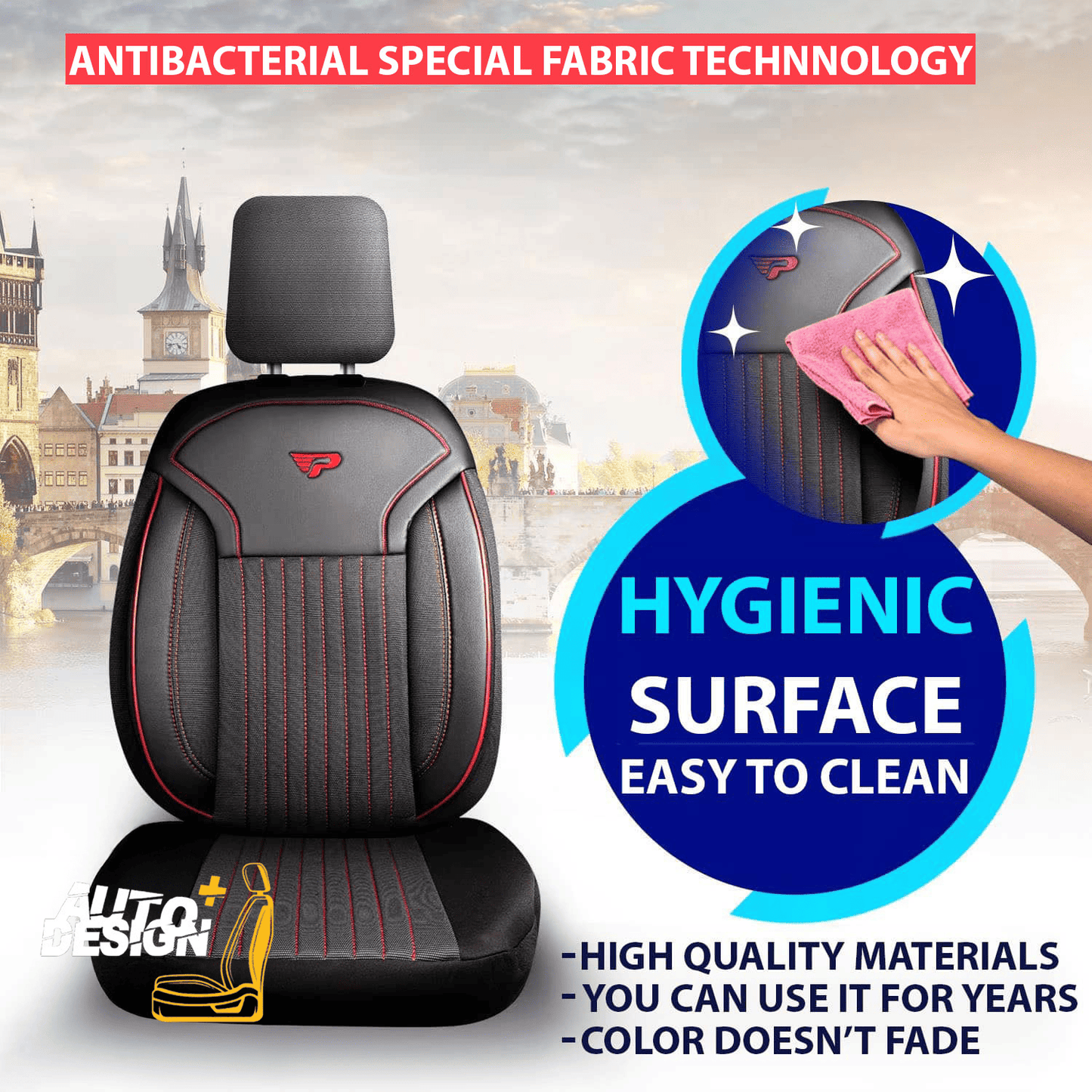 Car Seat Cover Set - Prague Series