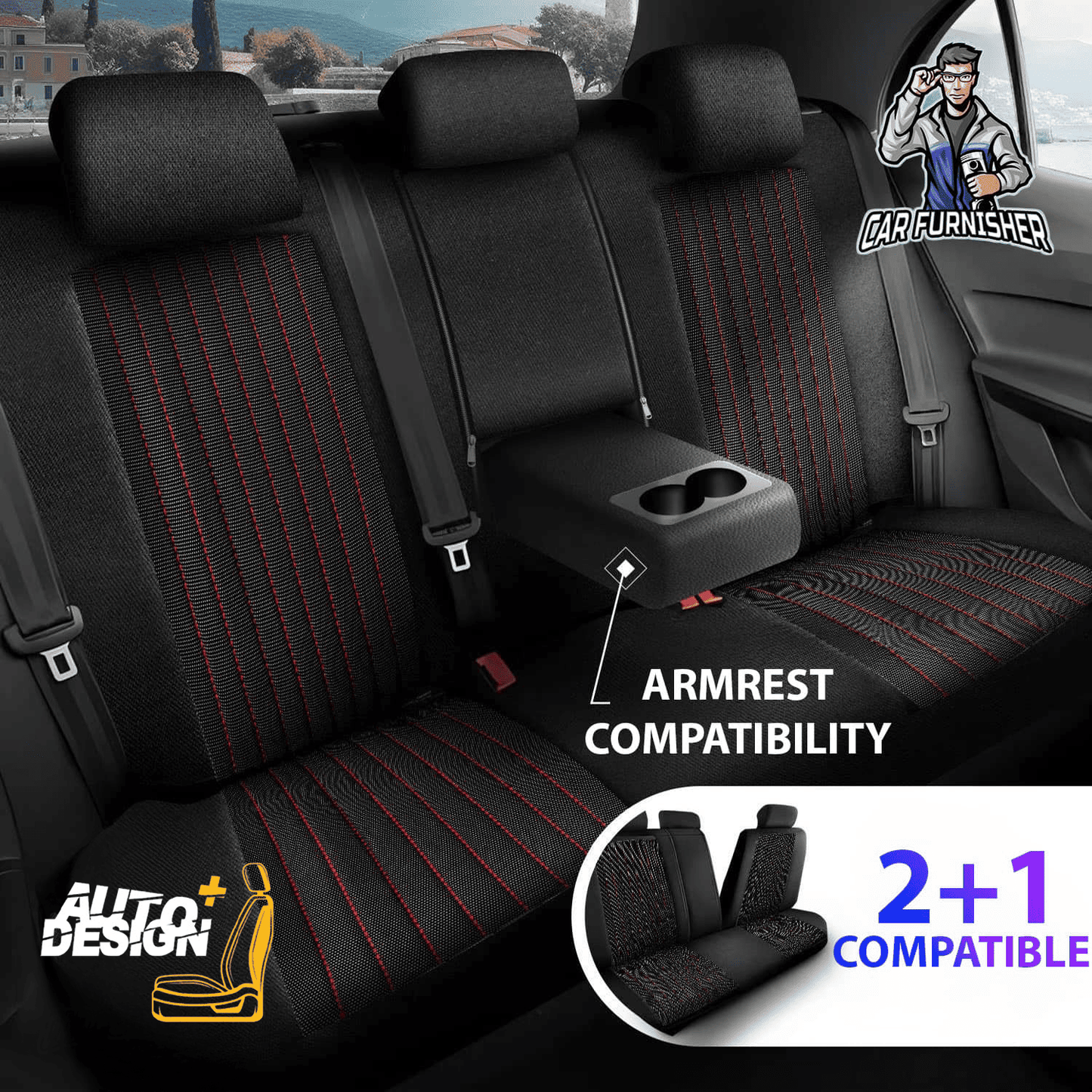 Car Seat Cover Set - Prague Series