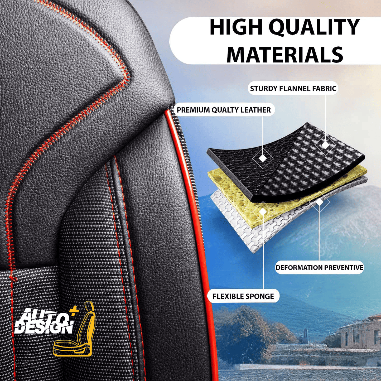 Car Seat Cover Set - Prague Series