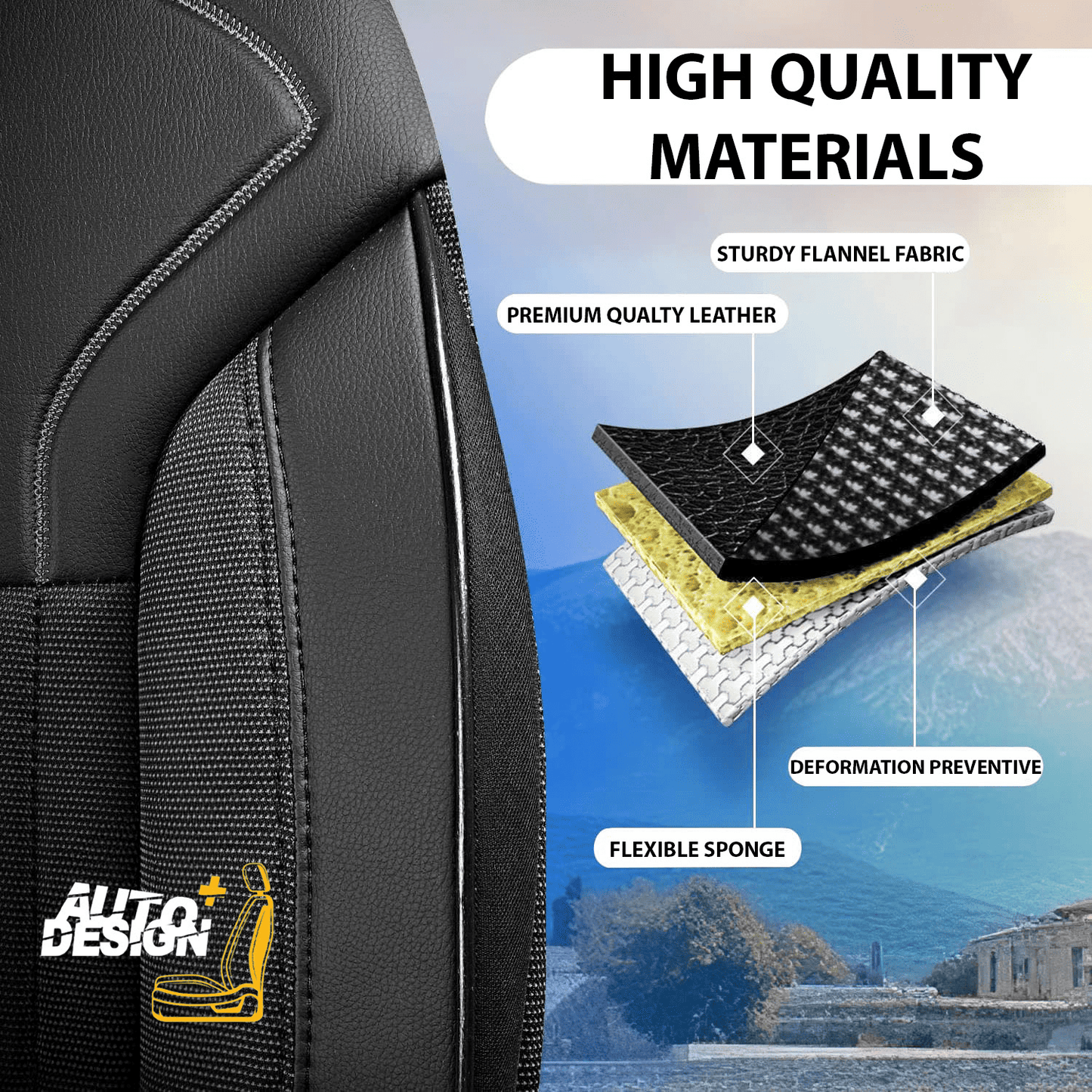 Car Seat Cover Set - Prague Series